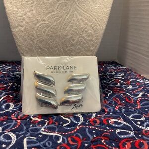Park Lane Shiny Silver Chevron Earrings